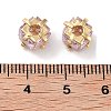 Brass Micro Pave Cubic Zirconia Beads KK-B102-31G-02-2