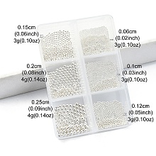 20G Stainless Steel Micro Beads MRMJ-YW0001-065A-S