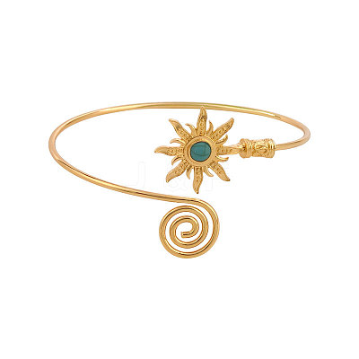 Adjustable Alloy SyntheticTurquoise Arm Cuff Bangles FS-WG768A2-01-1