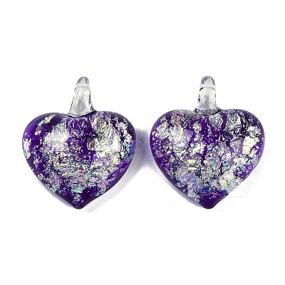 Lampwork Pendants FOIL-K003-02F-1