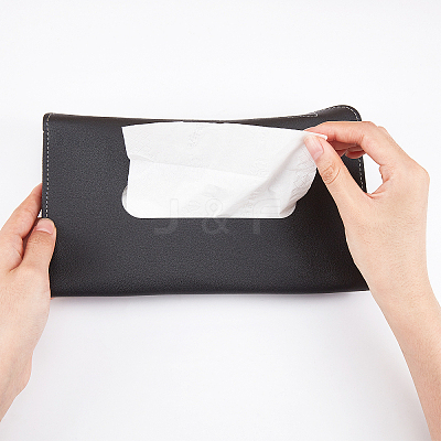 Imitation Leather Car Tissue Bag AJEW-GF0002-52C-1
