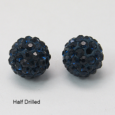 Polymer Clay Rhinestone Beads RB-H258-HD10mm-207-1
