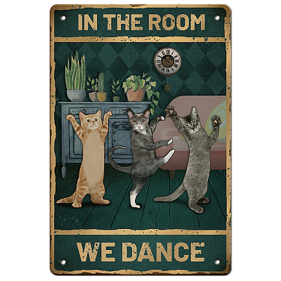 Vintage Tin Sign AJEW-WH0189-041-1