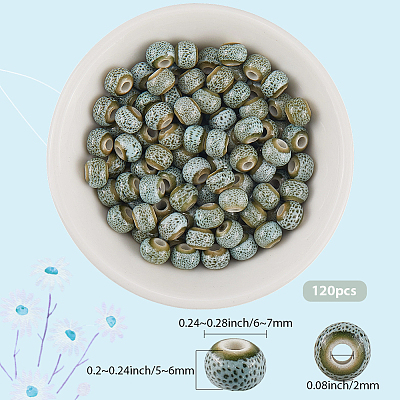 120Pcs Handmade Porcelain Beads PORC-LT0001-13D-1