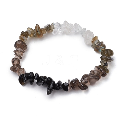 Gemstone Stretch Bracelet BJEW-JB11012-05-1