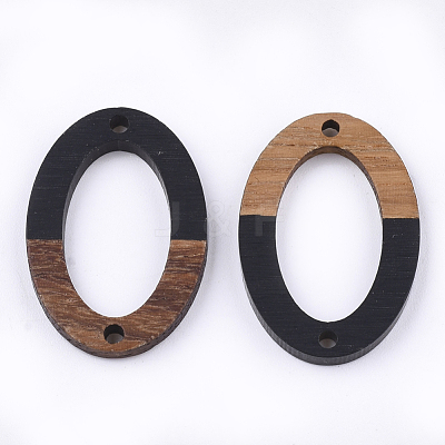Resin & Walnut Wood Links connectors X-RESI-S367-08B-1