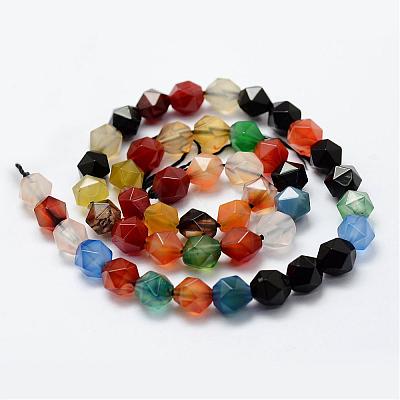 Natural Agate Beads Strands G-K184-04F-1