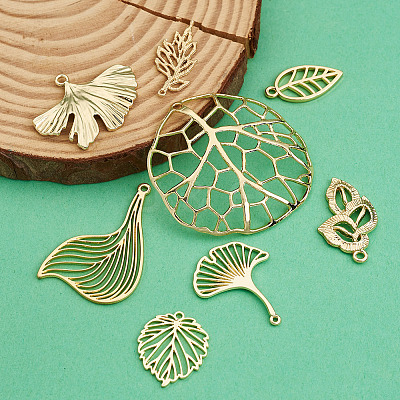 32Pcs 8 Style Alloy Jewelry Pendants FIND-PJ0001-04-1