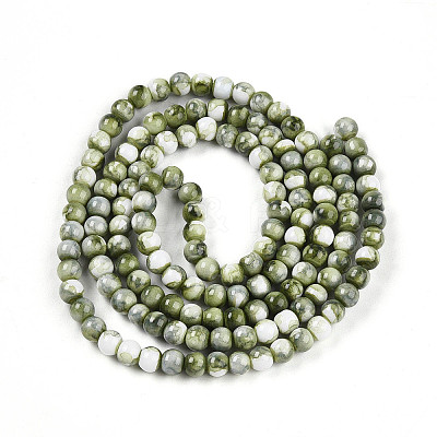 Baking Paint Glass Beads Strands X-DGLA-N003-6mm-C06-1