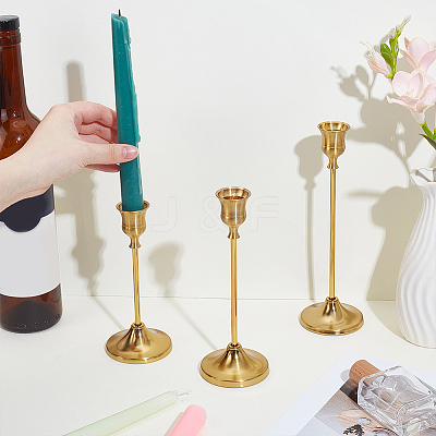 Aluminum Candle Holders AJEW-WH0678-23G-1