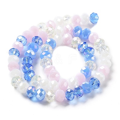 Glass Beads Strands EGLA-A034-M8mm-18-1