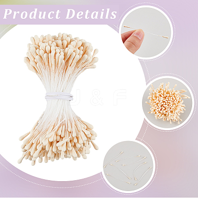 Gypsum with Cotton Cord Artificial Flower Core DIY-WH20007-36A-10-1