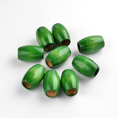 Dyed Barrel Natural Wood Beads WOOD-S619-7-LF-1