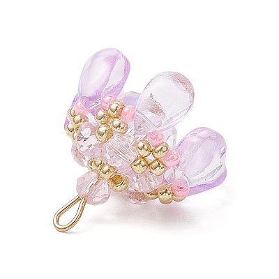 Glass & Seed Beads Pendants PALLOY-MZ00648-04-1
