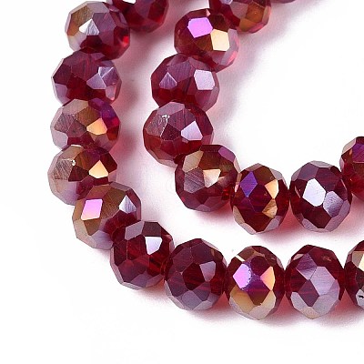 Electroplate Glass Bead Strands EGLA-J047-6x4mm-AB07-1