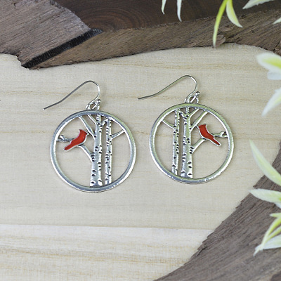 Zinc Alloy Enamel Dangle Earrings FS-WG03B65-01-1