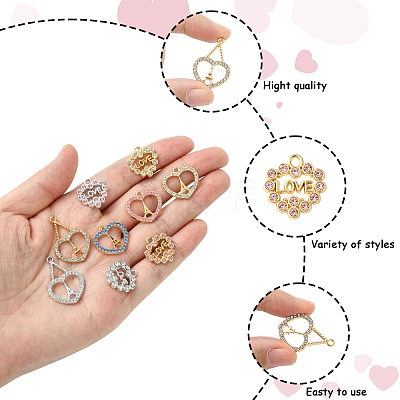 18Pcs 9 Styles Rack Plating Alloy Pendants FIND-FS0003-10-1