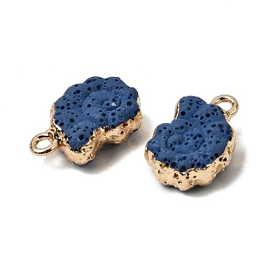 Dyed Synthetic Lava Rock Pendants G-P614-05G-07-1