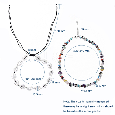 Adjustable Beaded Necklace Sets NJEW-JN02660-1