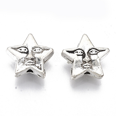 Tibetan Style Alloy Beads TIBE-R317-092AS-LF-1