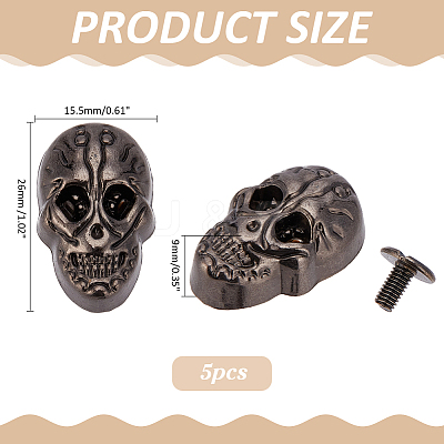 5Boxes Skull Alloy Rivets Set FIND-ME0001-77-1