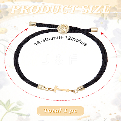 1Pc Adjustable Nylon Cord Slider Bracelets for Women BJEW-LP0001-32T-01-1