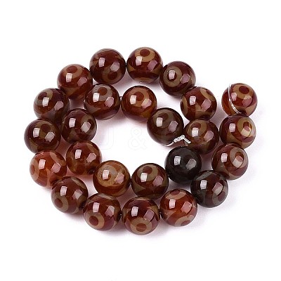 Tibetan Style dZi Agate Beads Strands G-N357-04A-02-1