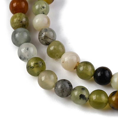 Natural New Jade Beads Strands G-F591-16-5MM-1