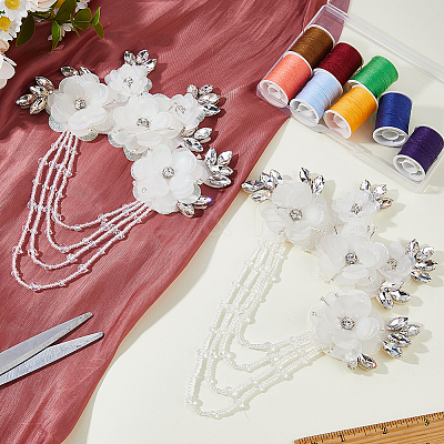 Flower Polyester Ornament Accessories DIY-WH0591-152-1