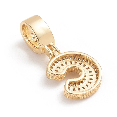 Brass Micro Pave Cubic Zirconia Pendants ZIRC-G165-13G-C-1