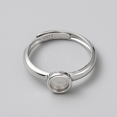 1Pc 925 Sterling Silver Adjustable Ring Components STER-BC0002-81A-1