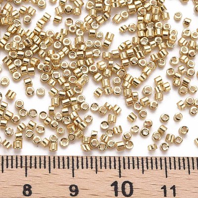 Plated Glass Cylinder Beads SEED-S047-E-005-1