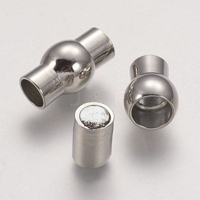 Brass Magnetic Clasps with Glue-in Ends KK-G230-6mm-P-NF-1