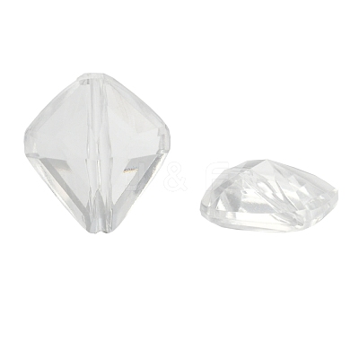 Transparent Acrylic Beads X-PL6362Y-1