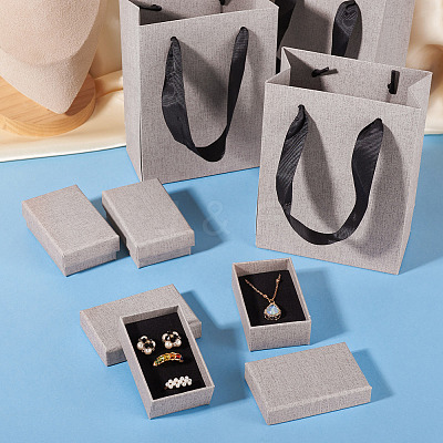 4Pcs Rectangle Paper Jewelry Display Cases CON-TA0001-39B-02-1