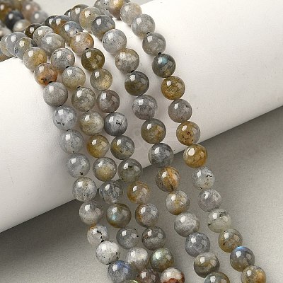Natural Labradorite Beads Strands G-U017-6mm-01-A-1