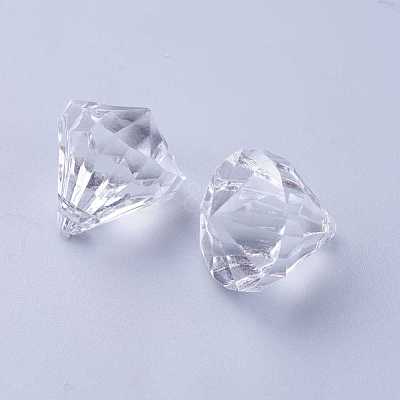 Transparent Acrylic Pendants for Curtains DB26x23mmC01-1