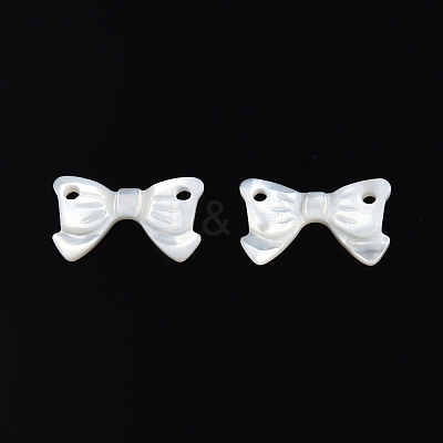 Natural White Shell Connector Charms SSHEL-N003-141-1