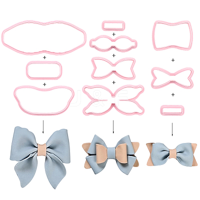 3 Sets 3 Styles PP Plastic Cookie Baking Molds DIY-SC0031-04B-1