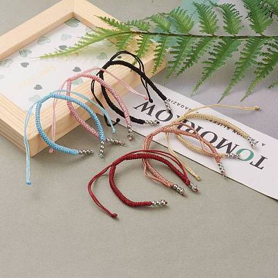 Adjustable Braided Polyester Cord Bracelet Making AJEW-JB00849-1