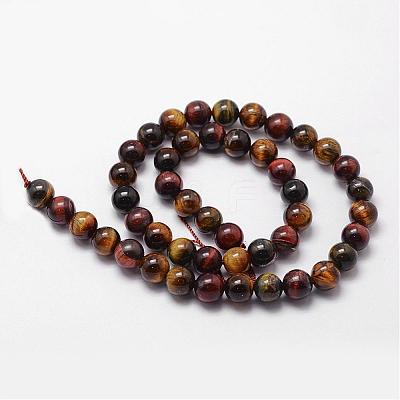 Natural Tiger Eye Bead Strands G-D840-86-8mm-1