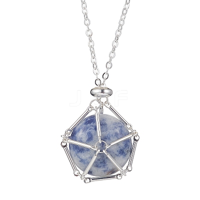Stainless Steel Macrame Pouch Empty Stone Holder for Pendant Necklace Making NJEW-JN04532-03-1