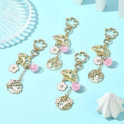 Alloy Enamel Pendant Keychains HJEW-FS00052-01-1