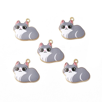 Alloy Enamel Pendants ENAM-M046-11G-B-1