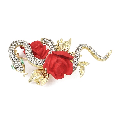 Alloy Crystal Rhinestone Brooches JEWB-C041-03G-1
