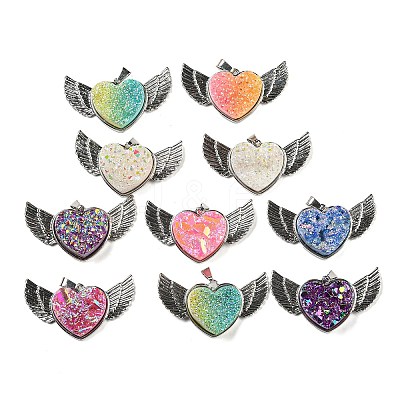 Eletroplated Natural Druzy Agate Pendants G-G131-03P-1