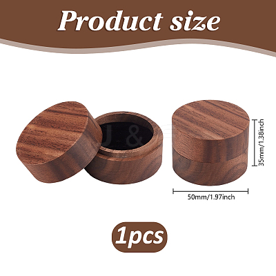2-Slot Round Wood Ring Storage Boxes CON-HY0001-05E-1