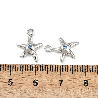 Brass Micro Pave Cubic Zirconia Charms KK-G535-05A-P-1