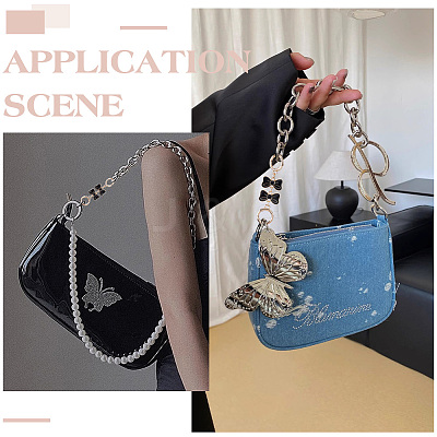 2Pcs Alloy Enamel Bowknot Link Purse Strap Extenders FIND-UN0003-18B-1