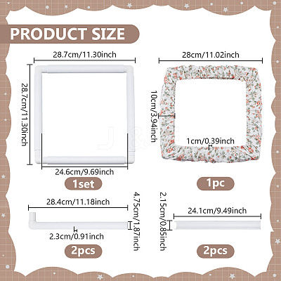 Plastic Cross Stitch Embroidery Hoops DIY-NB0014-42-1